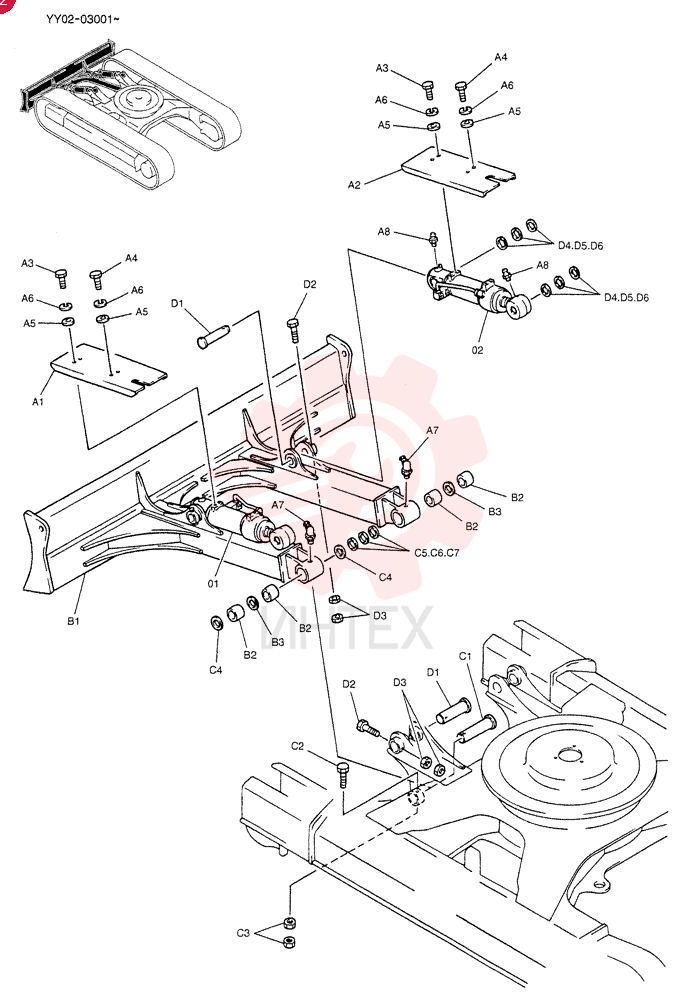 HYDRAULIC CYLINDER YX01V00006F1 (2)