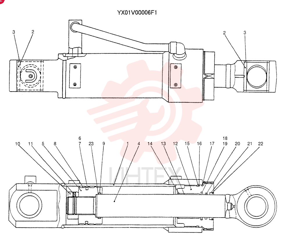 HYDRAULIC CYLINDER YX01V00006F1 (1)