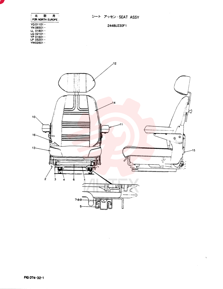 Схема (SK120) - MARK III EXCAVATOR ASN LP01601 (1/91-12/95) 2448U230F1