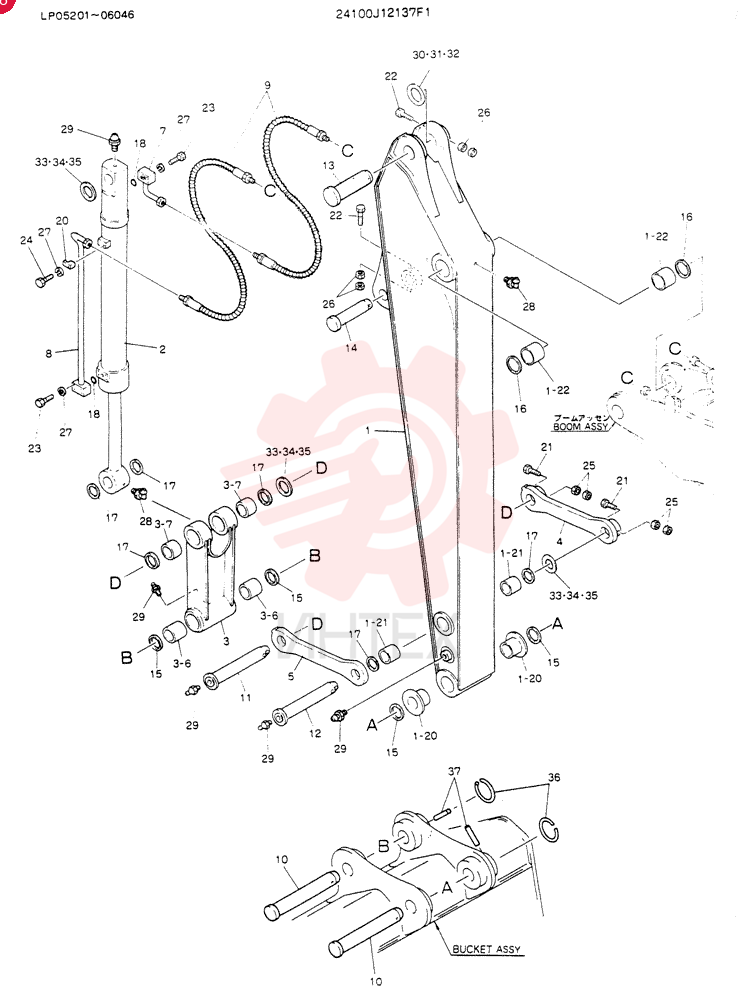 ARM ASSY, 2.5M 24100J12137F1