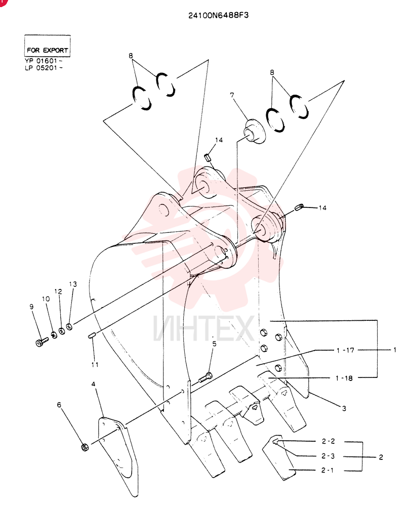 BUCKET ASSY, 0.3M3