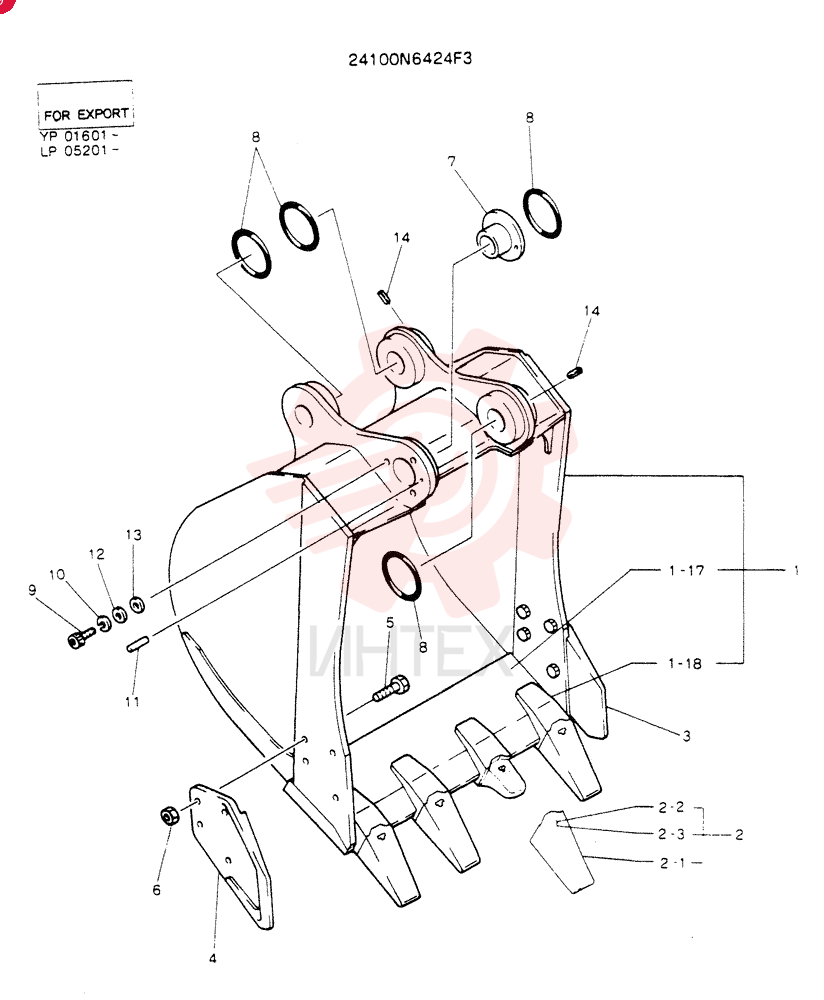 BUCKET ASSY, 0.4M3