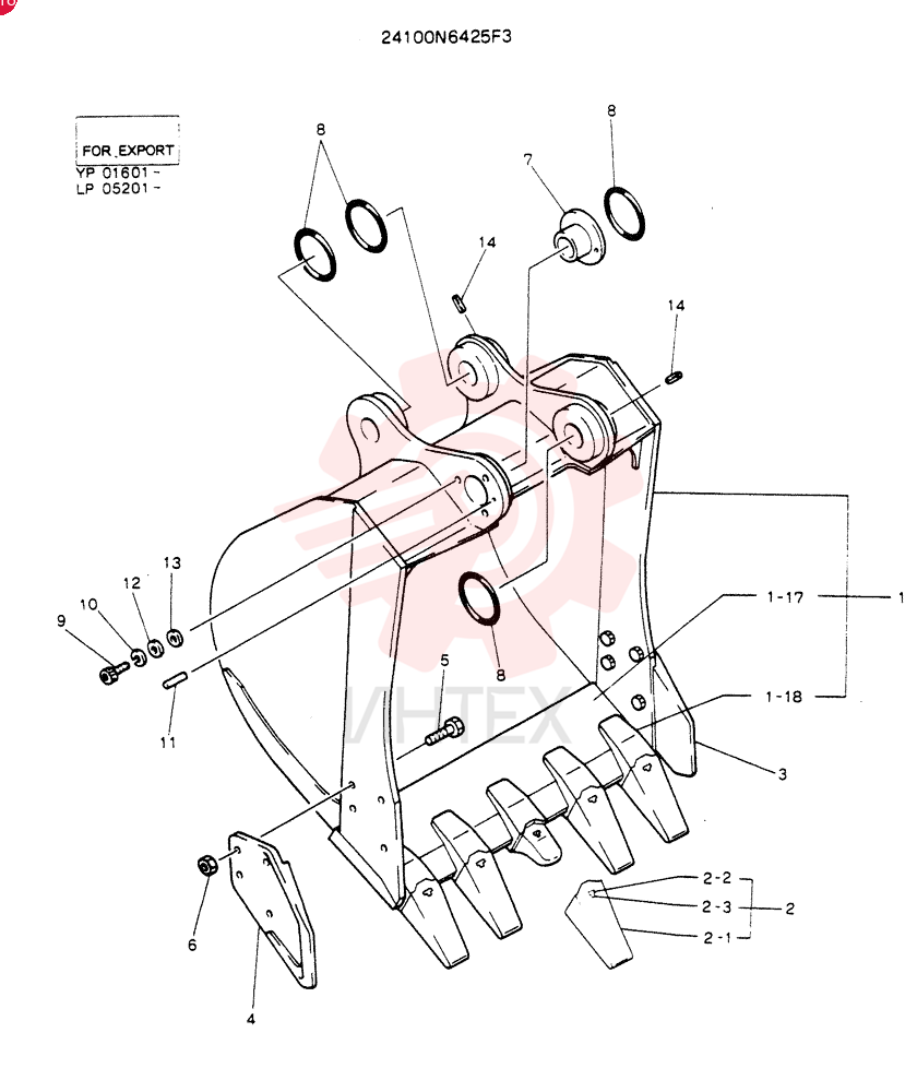 BUCKET ASSY, 0.5M3