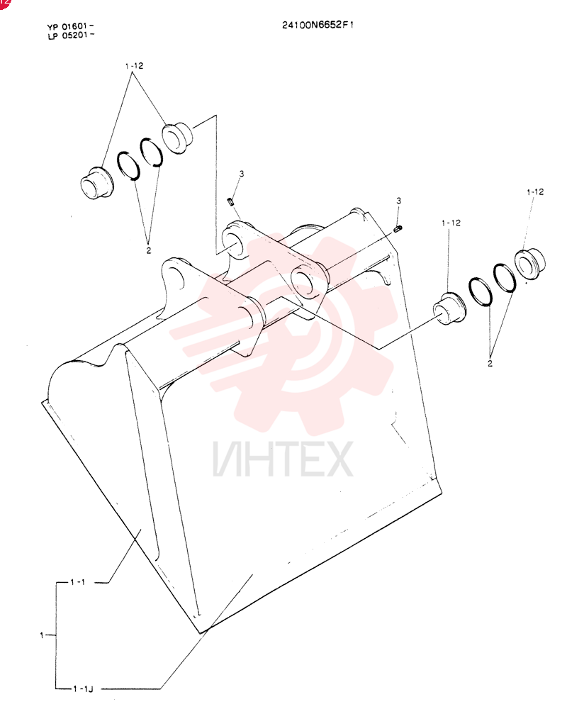 BUCKET ASSY,SCRAPER 24100N6652F1