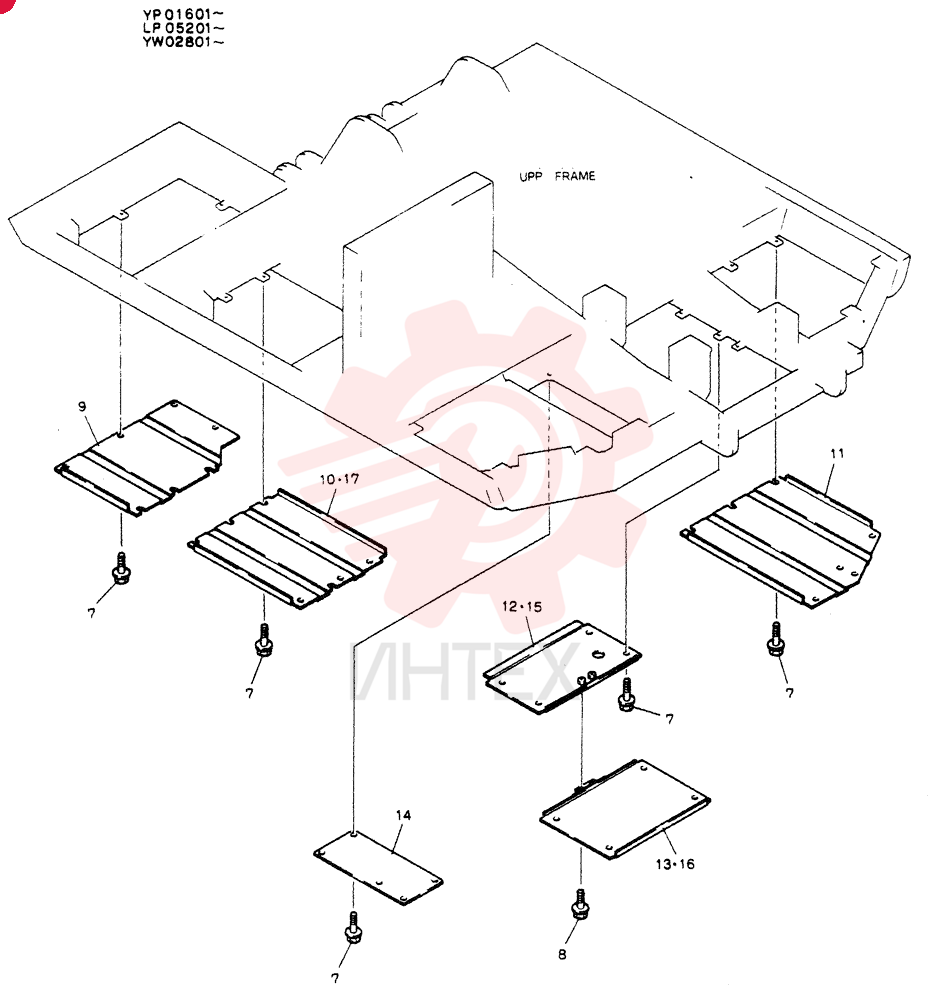 COVER ASSV.UNDER, Serial Range: YP01001--YP01608