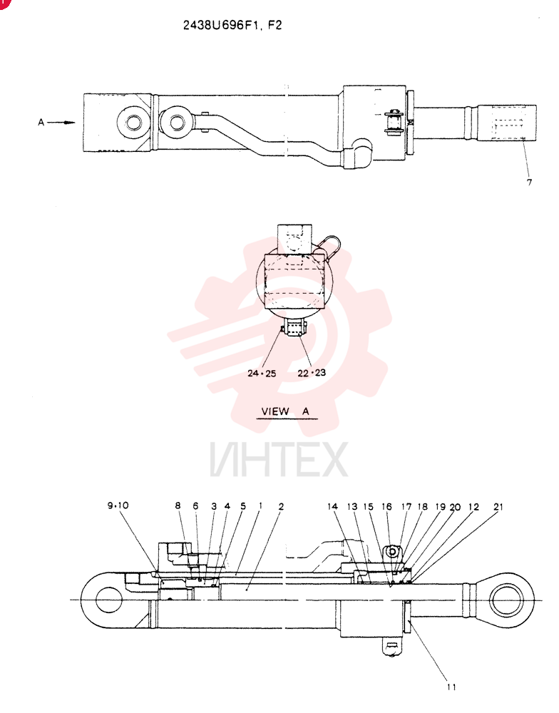 CYLINDER ASSY, Serial Range: -REF. 2438U696F1