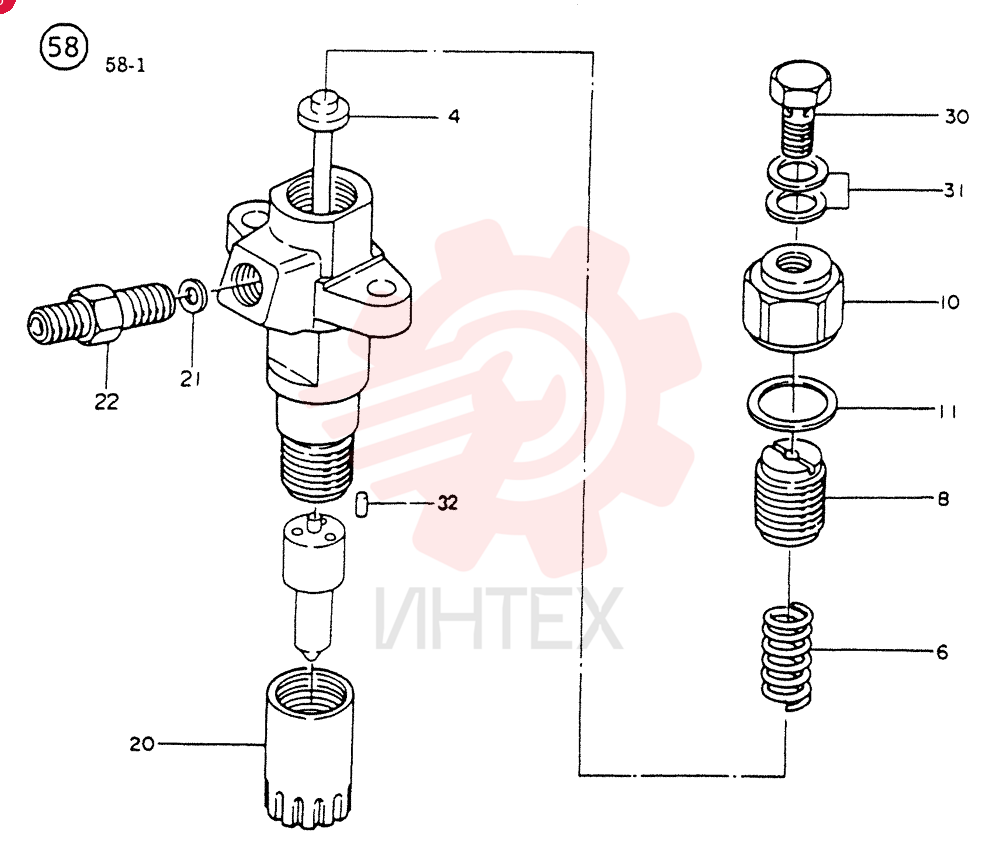 HOLDER ASM, NOZZLE VI1153300260