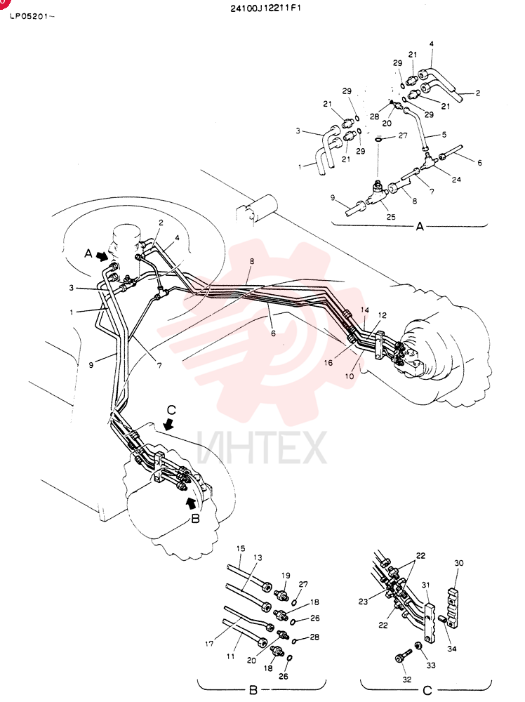 HYDR LINES, LOW 24100J12211F1