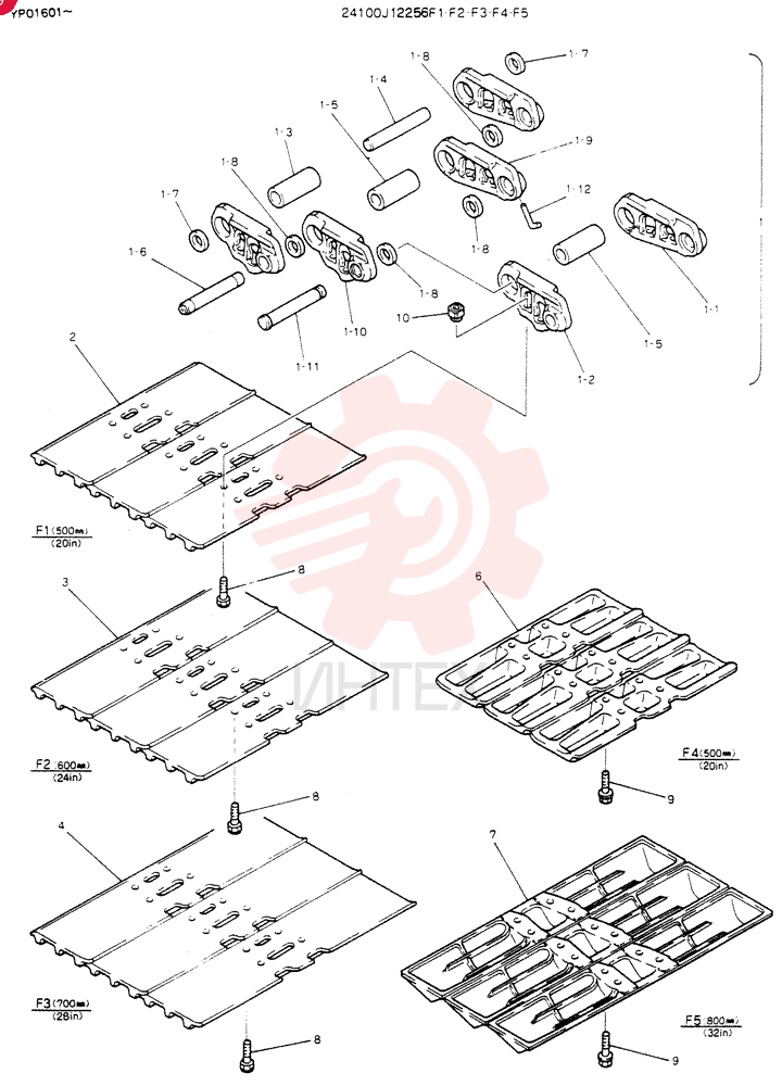 INSTAL,CRAWLER TRACK 24100J12256F1