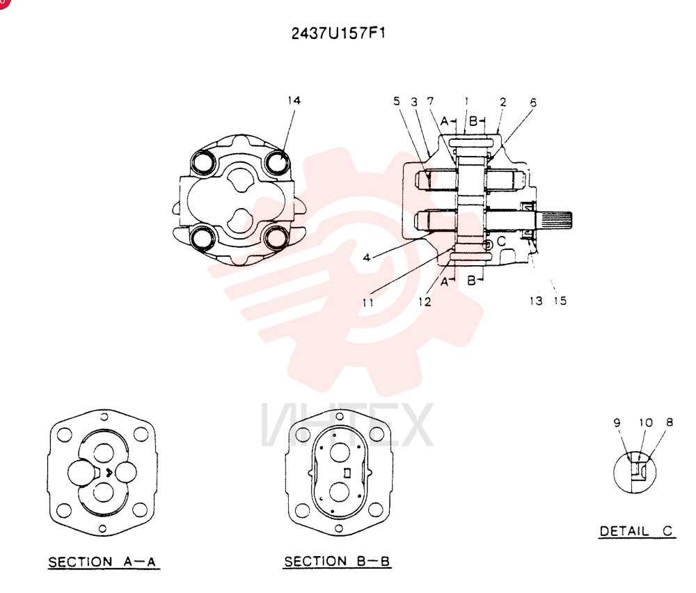 PUMP ASSY,GEAR 2437U1S7P1