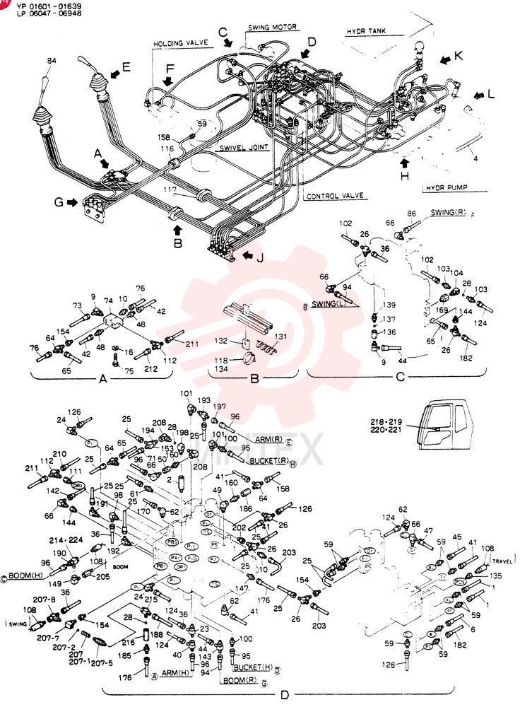 Схема (SK120) - MARK III EXCAVATOR ASN LP05201 (1/91-12/95) 24100J13096F3 (1)