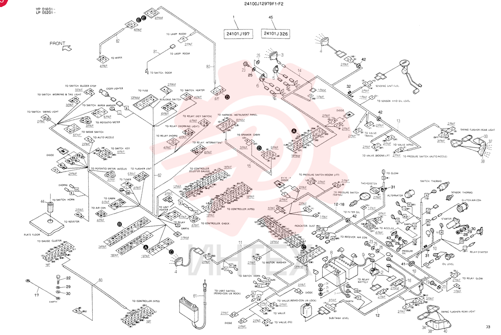 Схема (SK120) - MARK III EXCAVATOR ASN LP05201 (1/91-12/95) 24100J12979F1