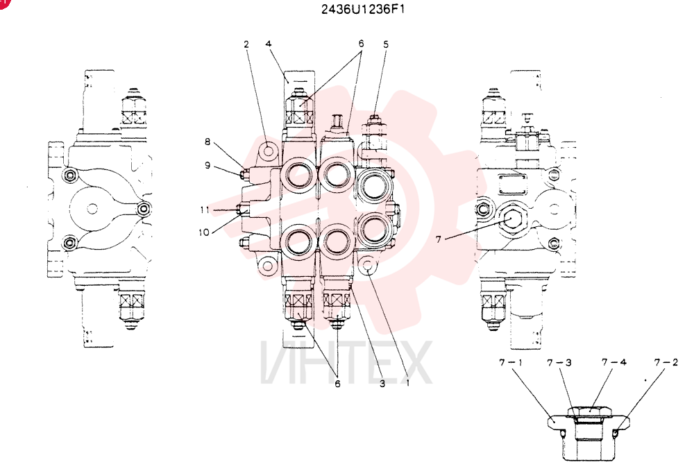 Схема (SK120) - MARK III EXCAVATOR ASN LP05201 (1/91-12/95) 2436U1236F1