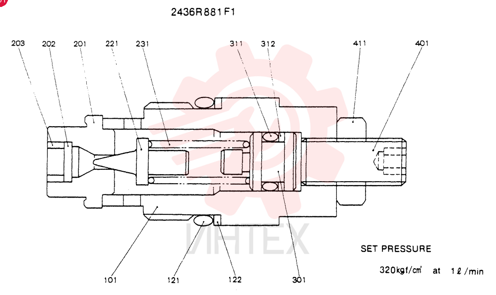 VALVE PRESSURE RELIE 2436R881F1