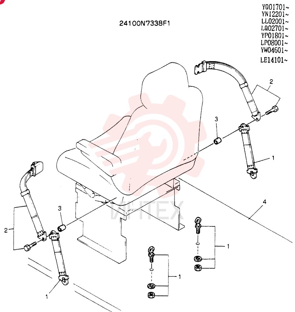 BELT ASSY, SEAT 24100N7338F1