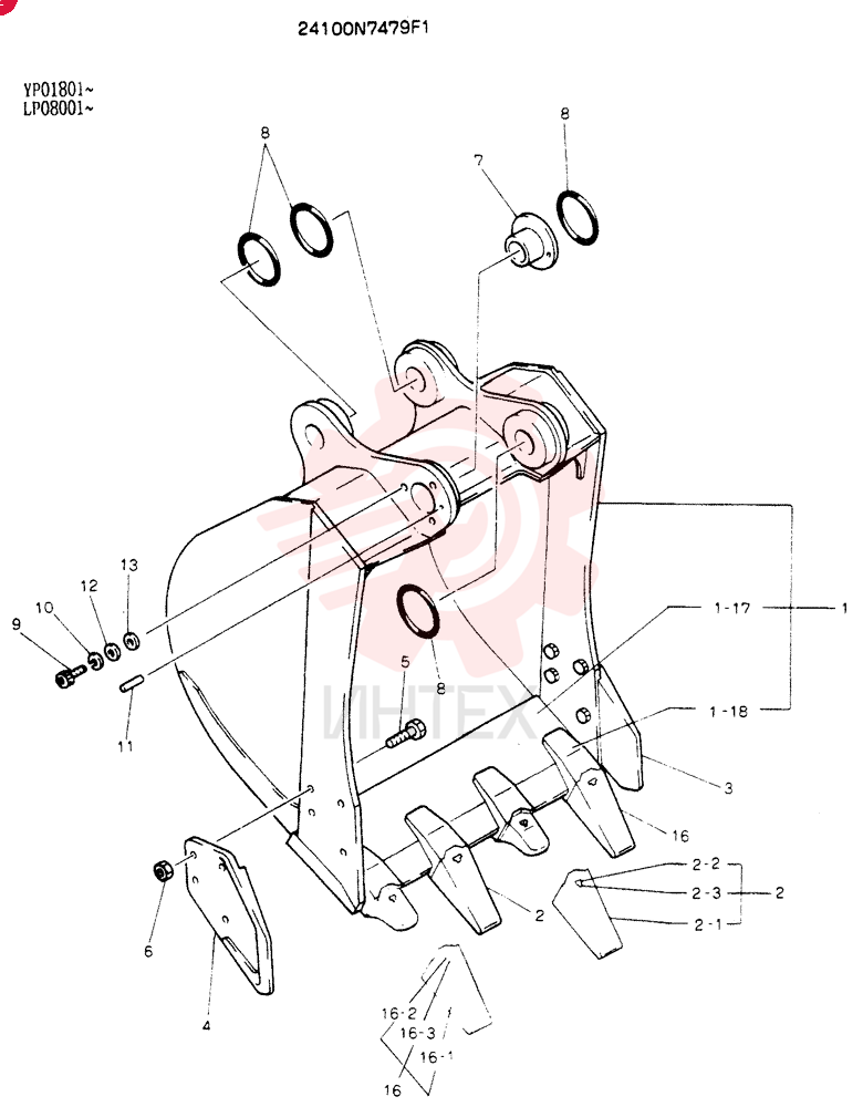 BUCKET ASSY, 0.35M3