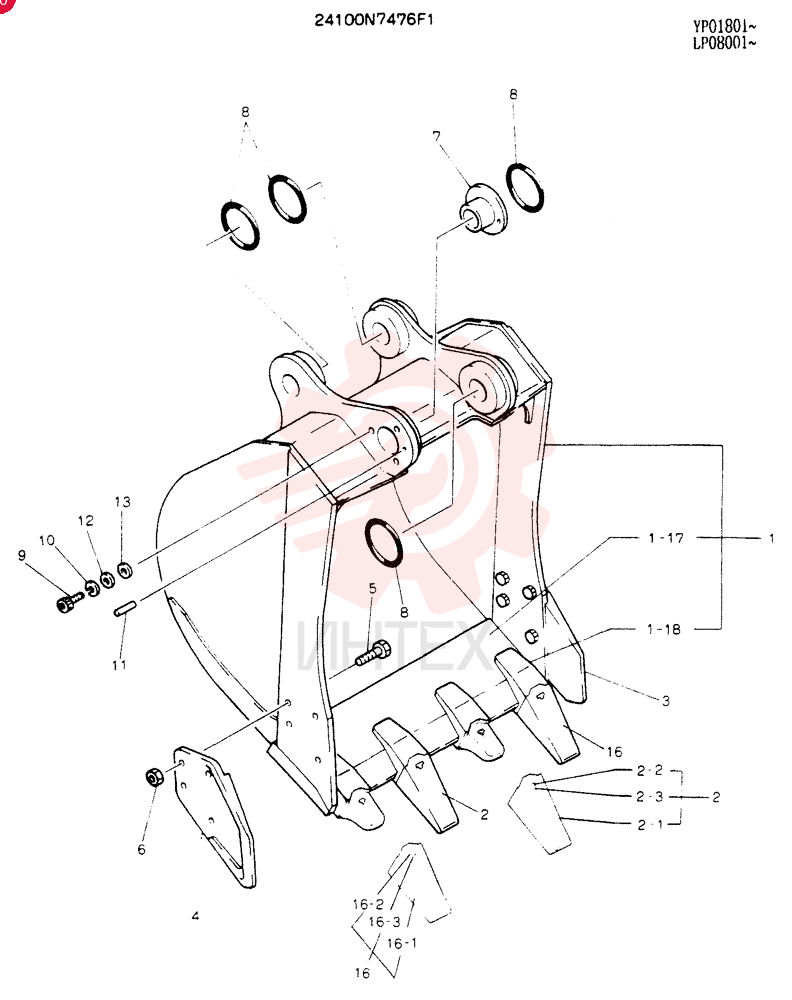 BUCKET ASSY. 0.4M3