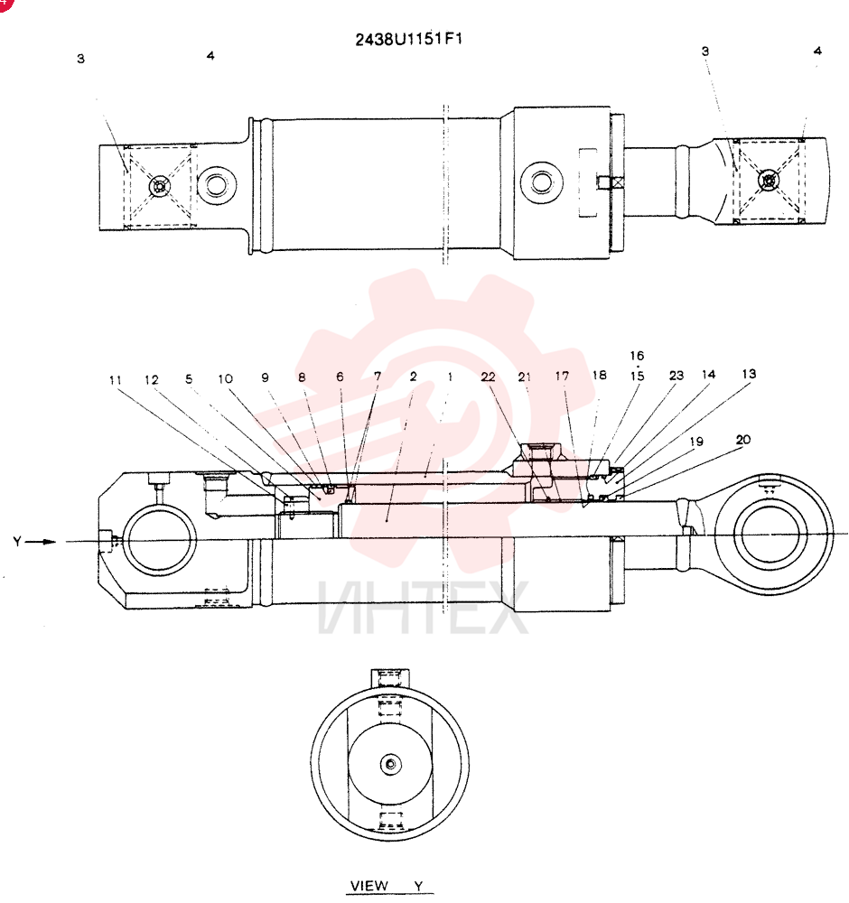 CYLINDER ASSY CONSISTS OF THE FOLLOWING PARTS 2438U1151F1