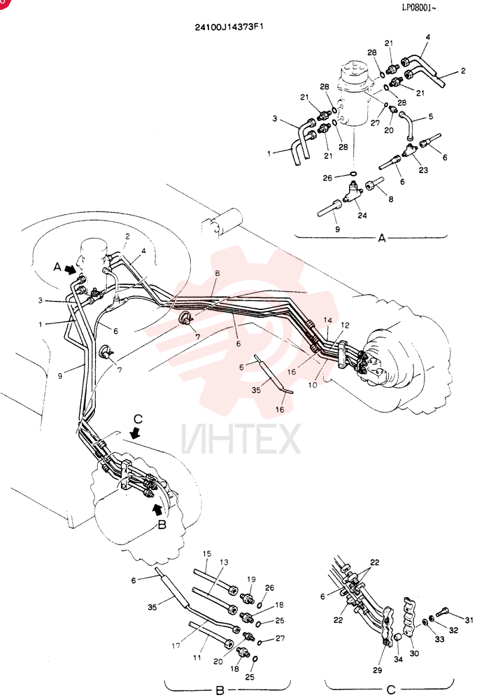 HYDR LINES, LOW 24100J14373F1