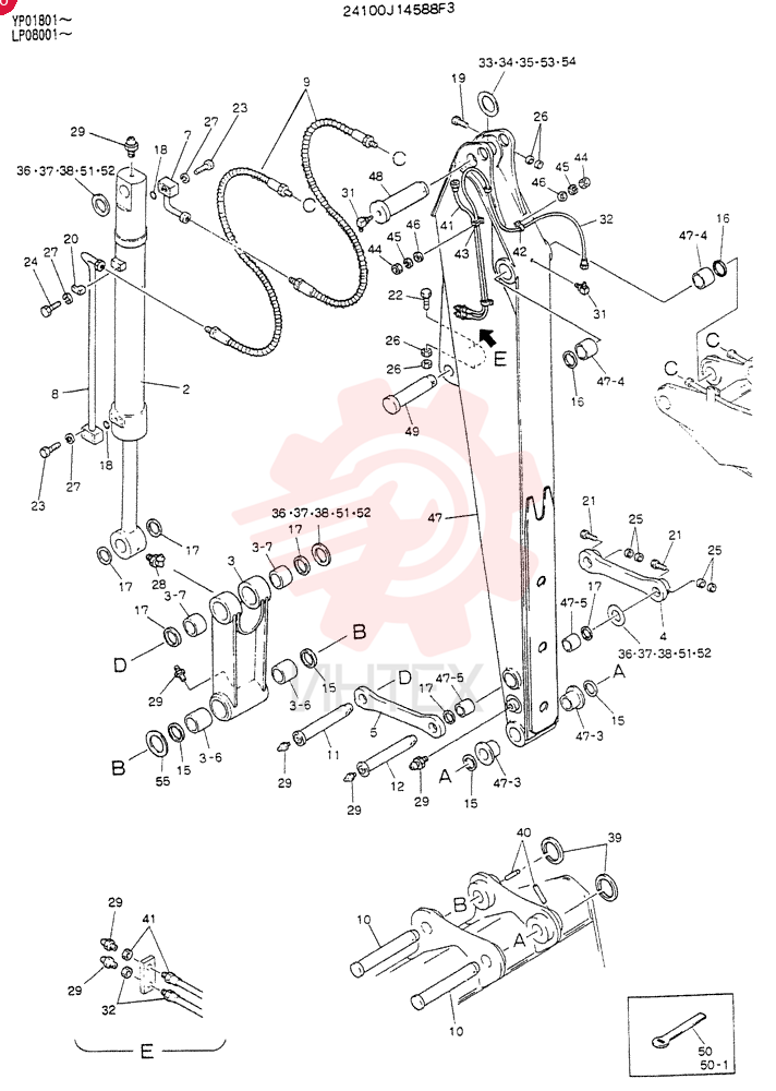 ARM ASSY, 3. 0M 24100J14588F3