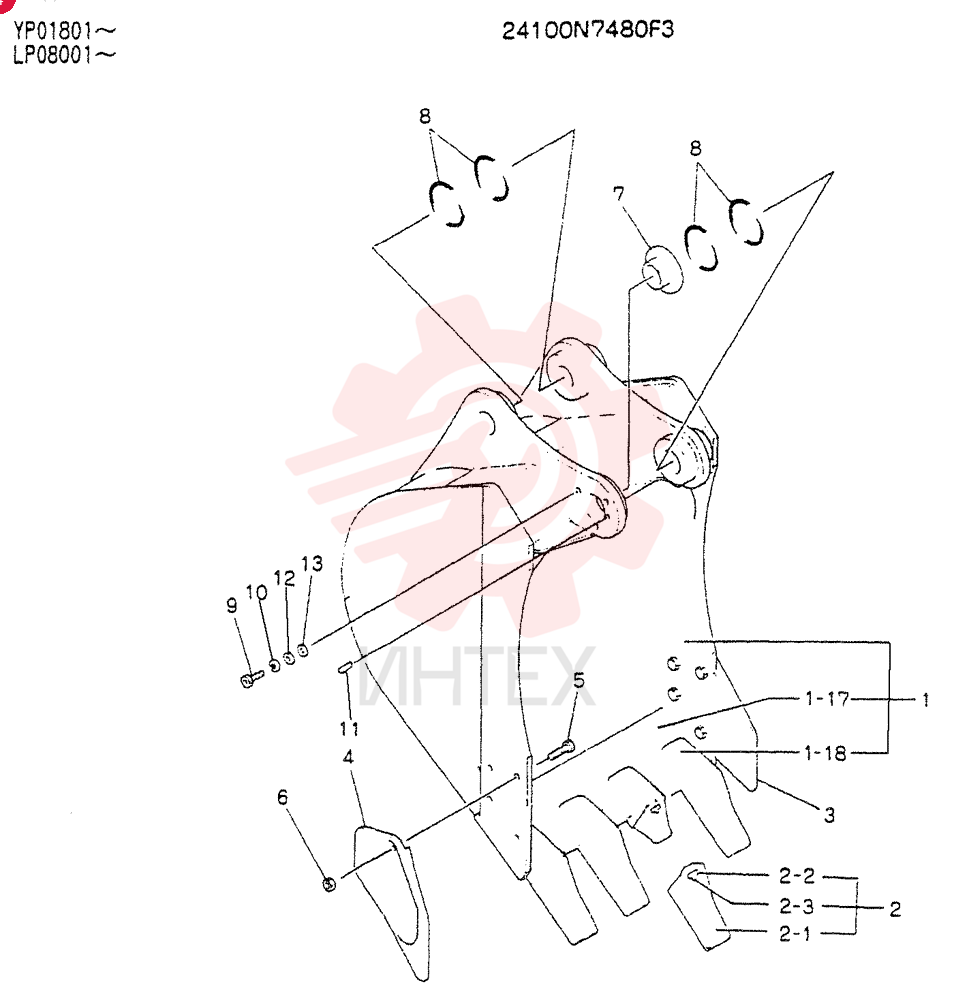 BUCKET ASSY, SCRAPER 24100N7481P1