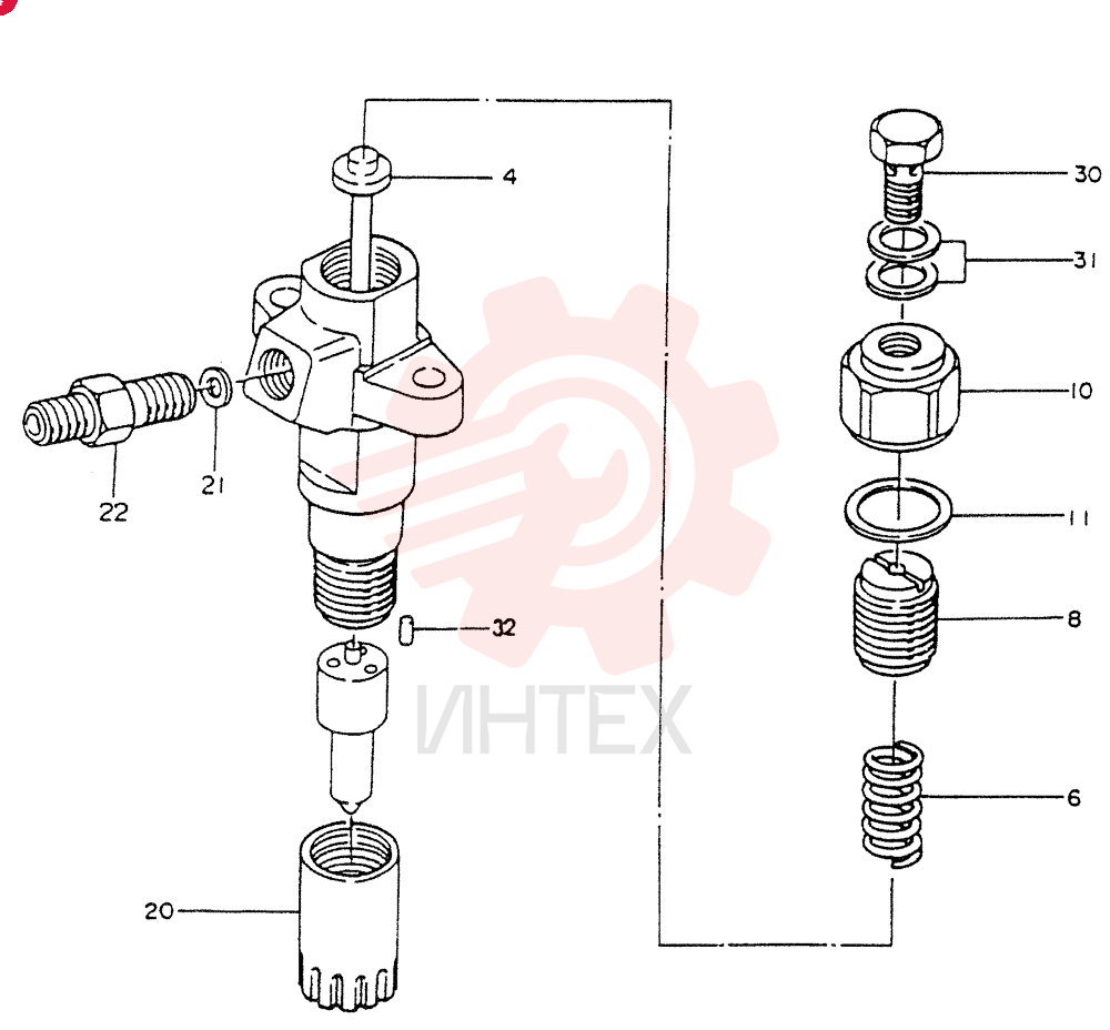 HOLDER ASM .; NOZZLE VI1153300260