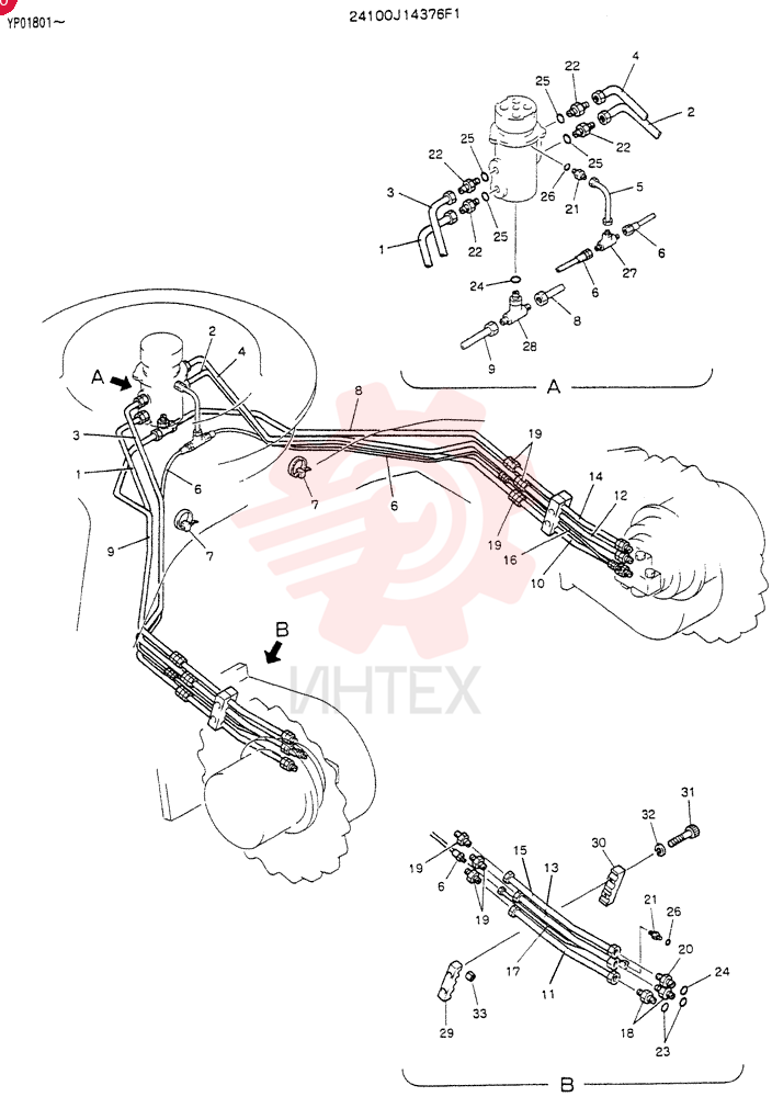 HYDR LINES, LOW 24100J14376F1