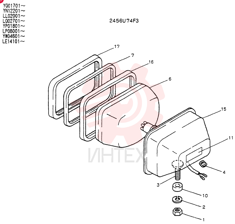 LIGHT ASSY.,24V, 70W