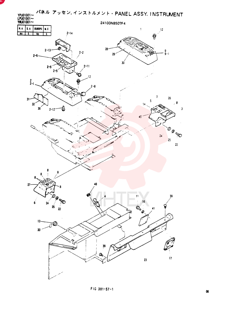 PANEL ASSY, INSTRUMENT 24100N8507F4