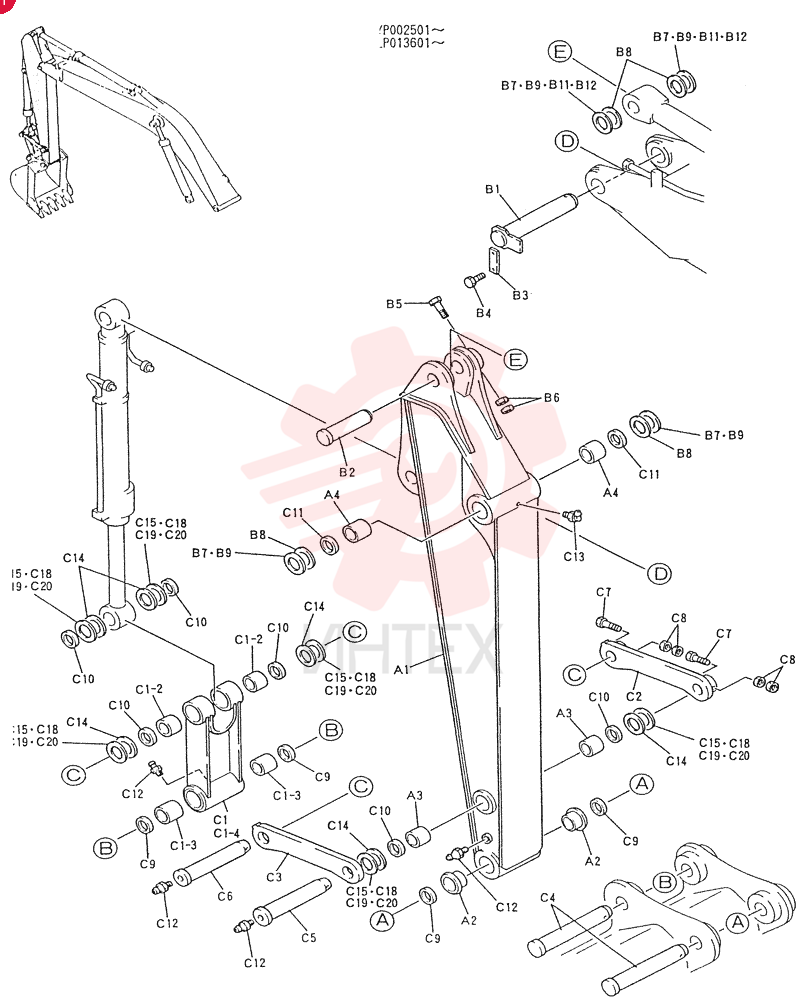 ARM ASSY. 2. 1M ARM