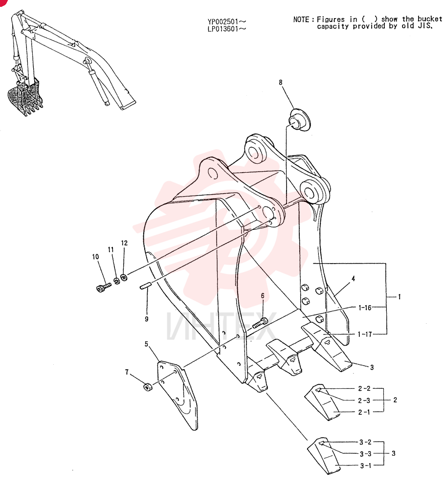 BUCKET ASSY, 0. 31MS LP61B00038F1