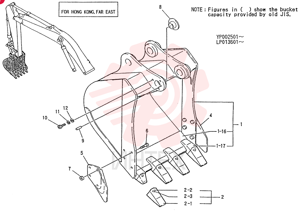 BUCKET ASSY, 0. 45M8