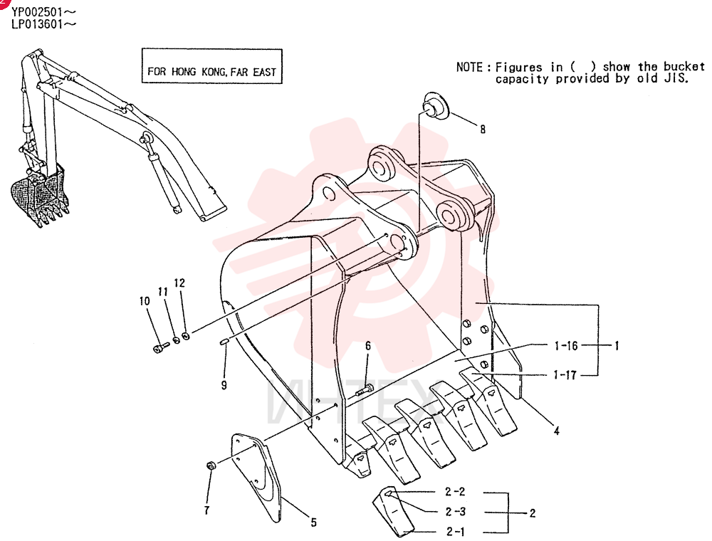 BUCKET ASSY, 0. 57M3