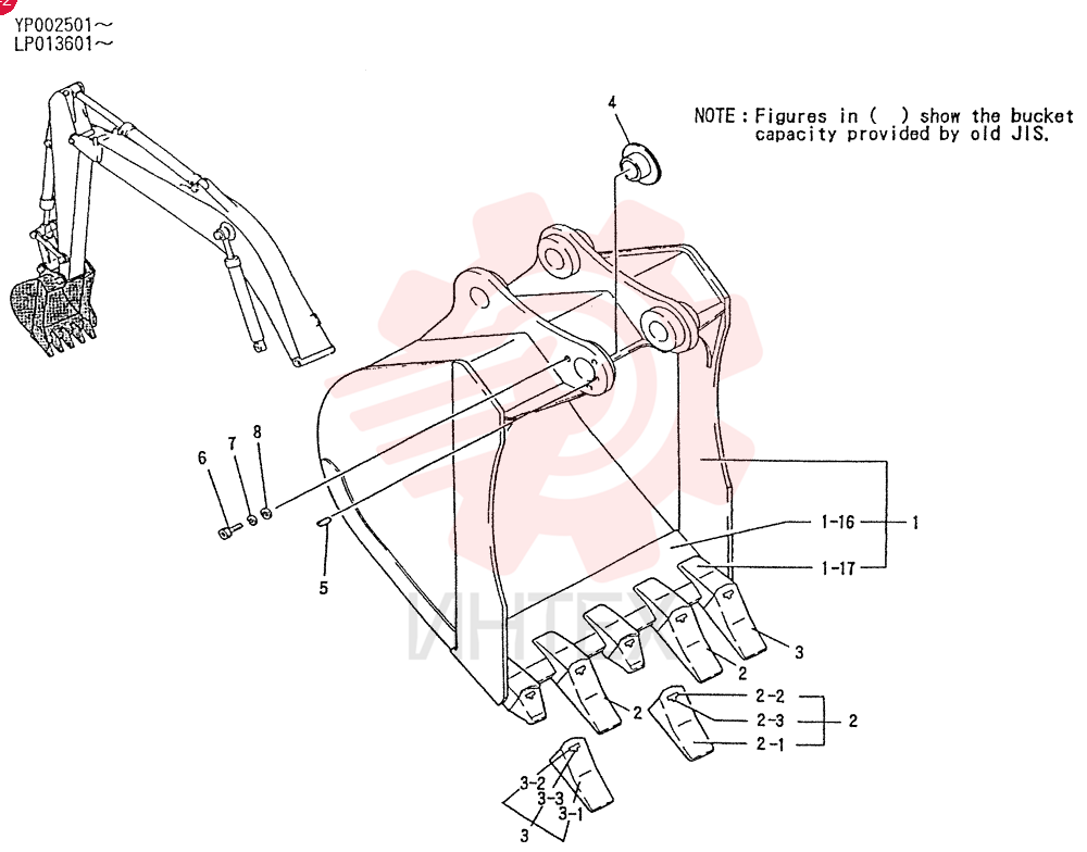 BUCKET ASSY, 0. 7M3