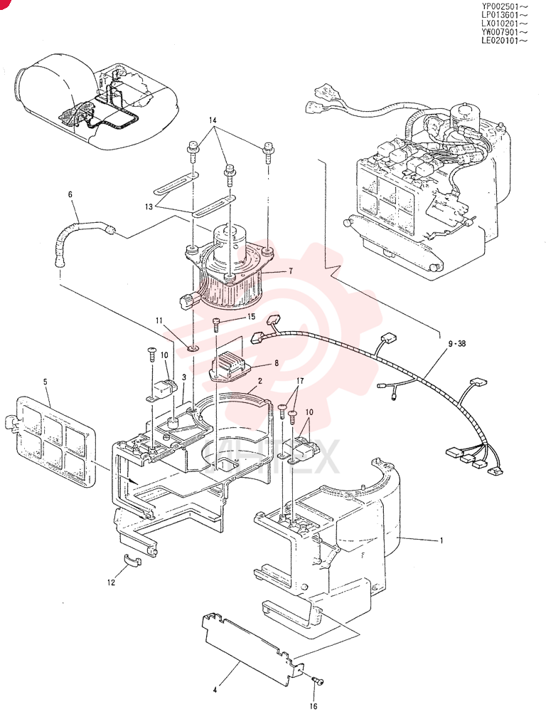 CONDITIONER, AIR, Serial Range: YP002501--YP002580 YN20M00022F1 (2)