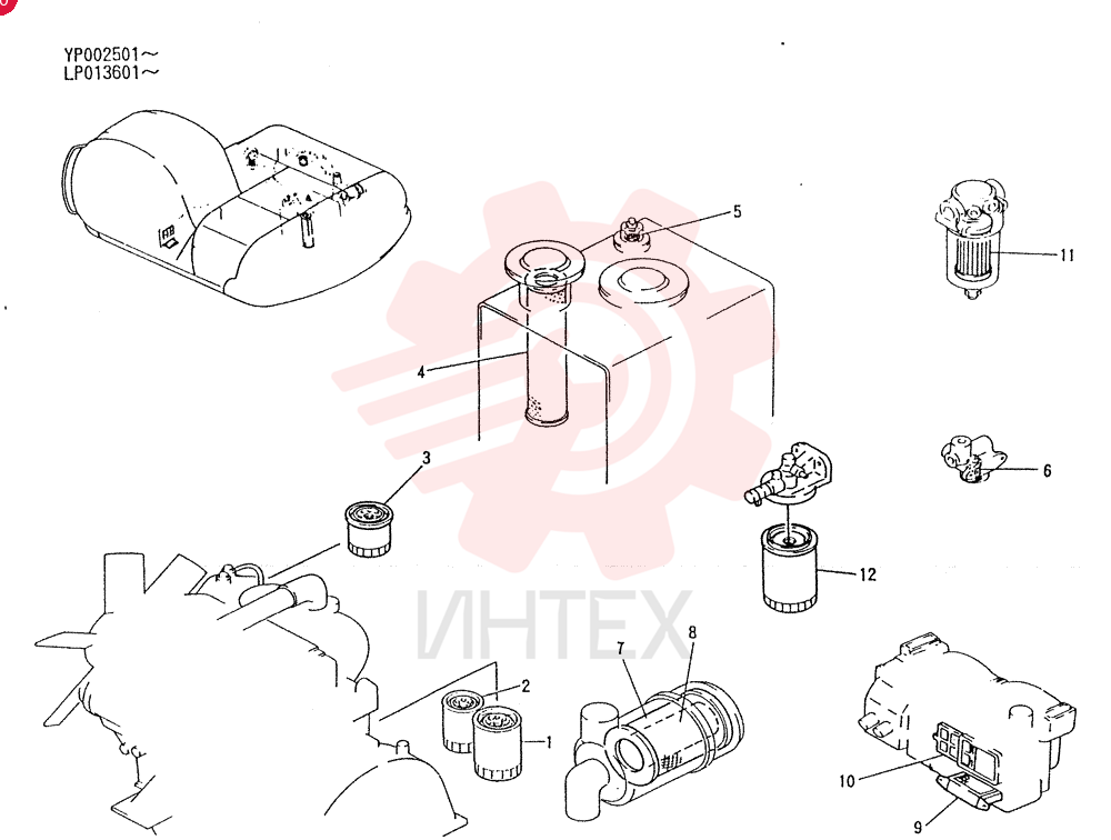 E/G,OIL-FILTER-PRIMARY,ELEMENT KIT(BY-PASS) VI8970261341