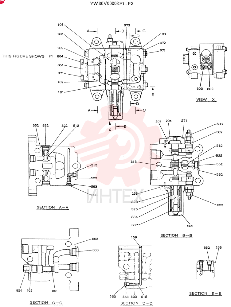 VALVE ASSY, CONTROL YW30V00003F1 (2)