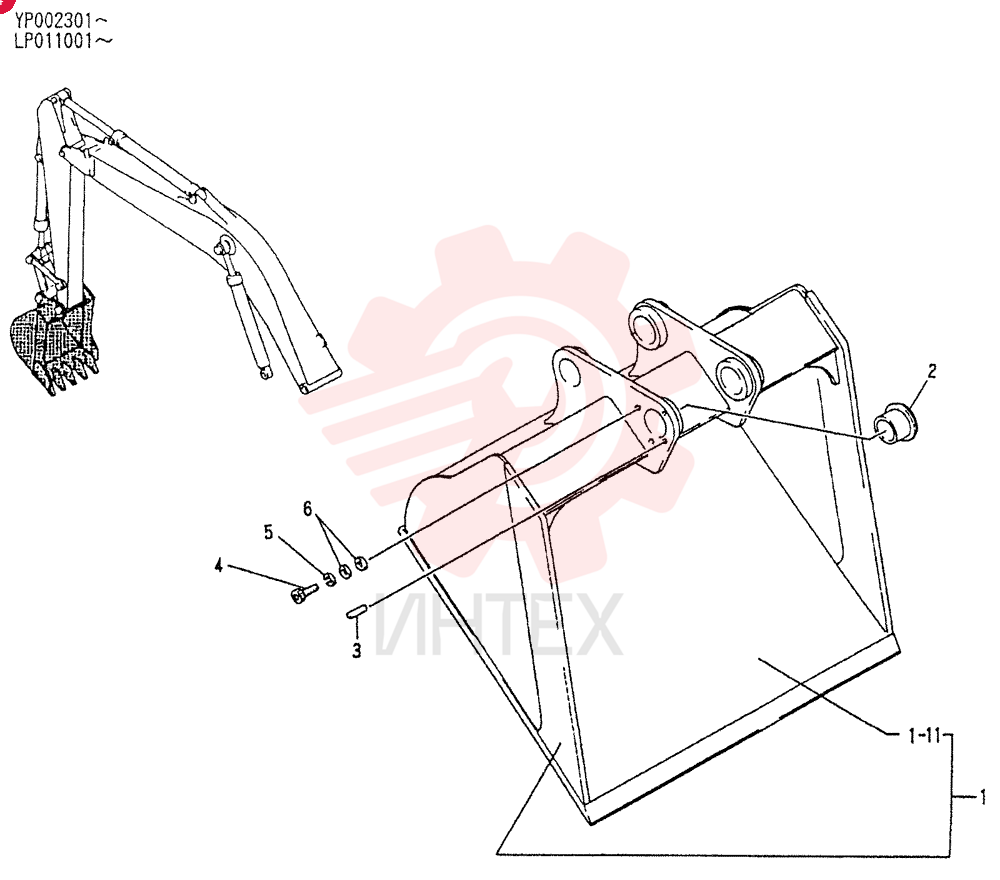 BUCKET ASSY, SCRAPER LP61B00034F1