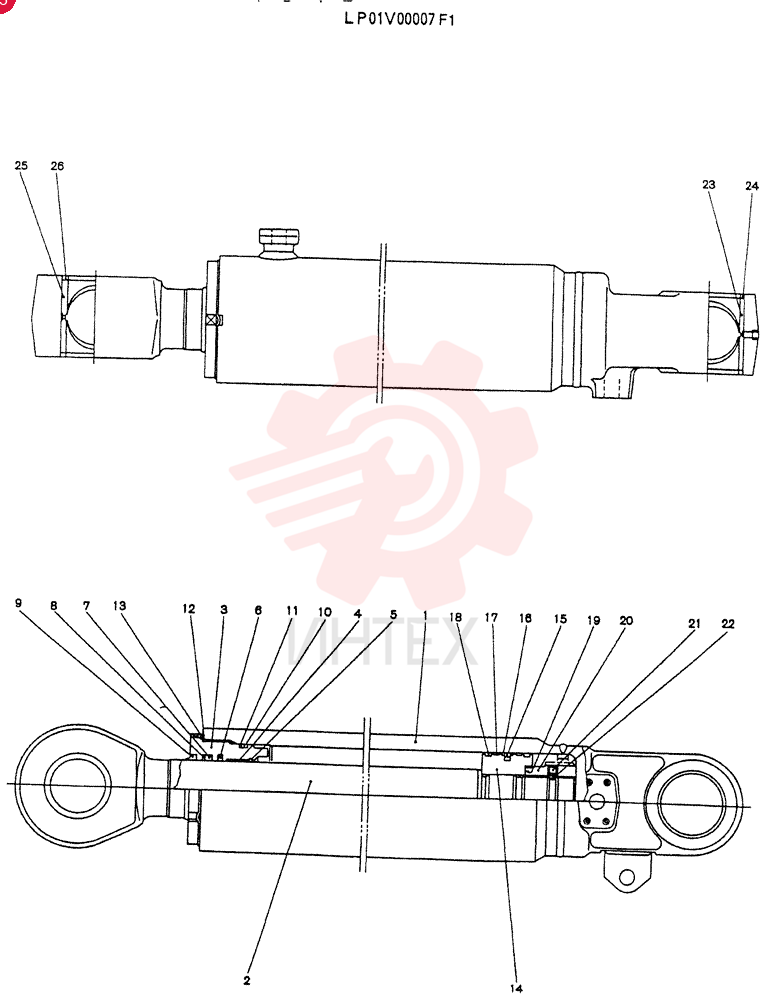 CYLINDER ASSY,BUCKET LP01V00007F1