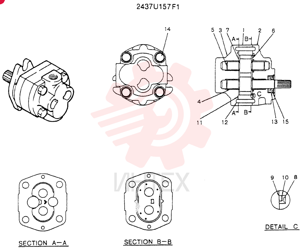 HYDRAULIC PUMP 2437U157F1