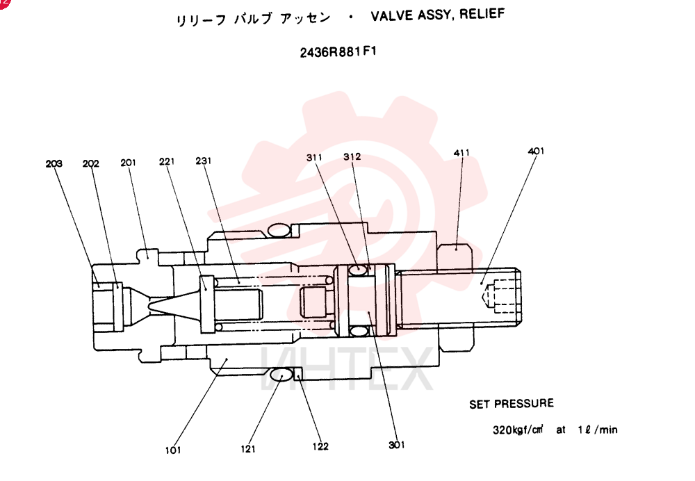 VALVE PRESSURE RELIE 2436R881F1