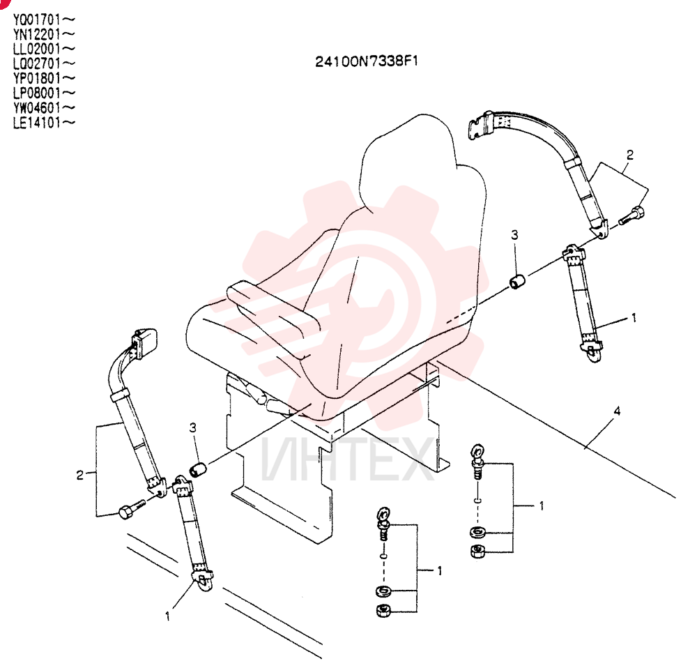 BELT ASSY, SEAT 24100N7338F1