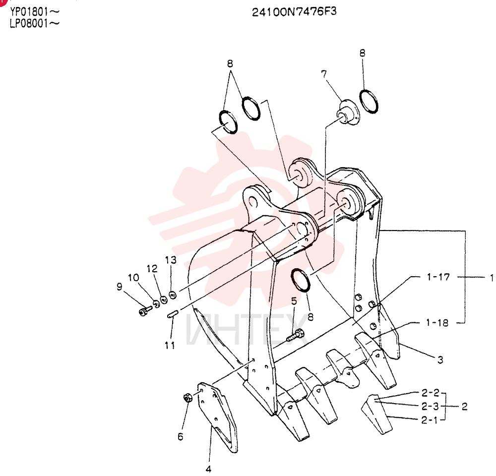 BUCKET ASSY, 0. 4M³