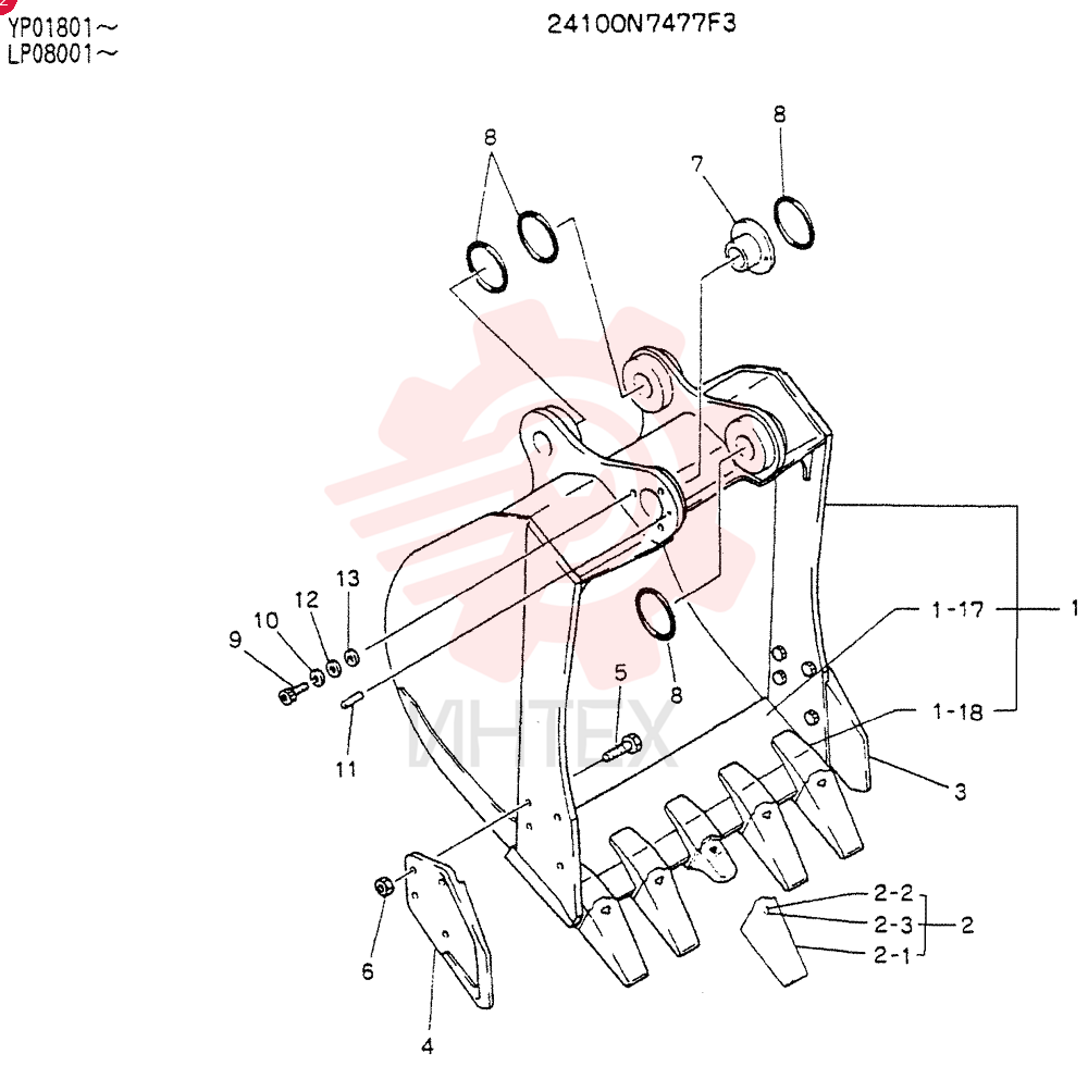BUCKET ASSY, 0.5M³