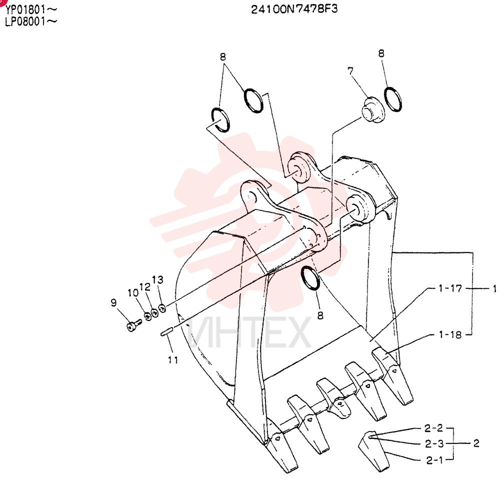 BUCKET ASSY, 0.6M³