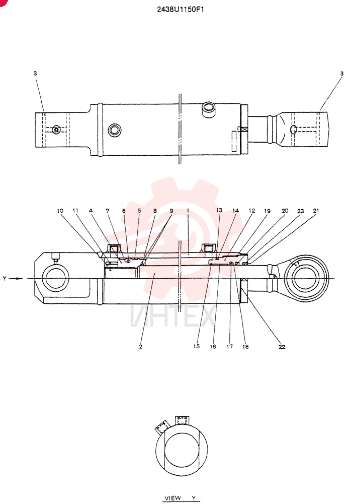 CYLINDER ASSY, CONSISTS OF THE FOLLOWING PARTS 2438U1150F1