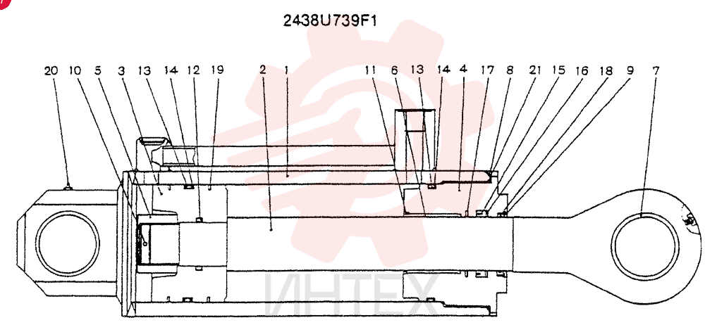 CYLINDER ASSY, CONSISTS OF THE FOLLOWING PARTS 2438U739F1
