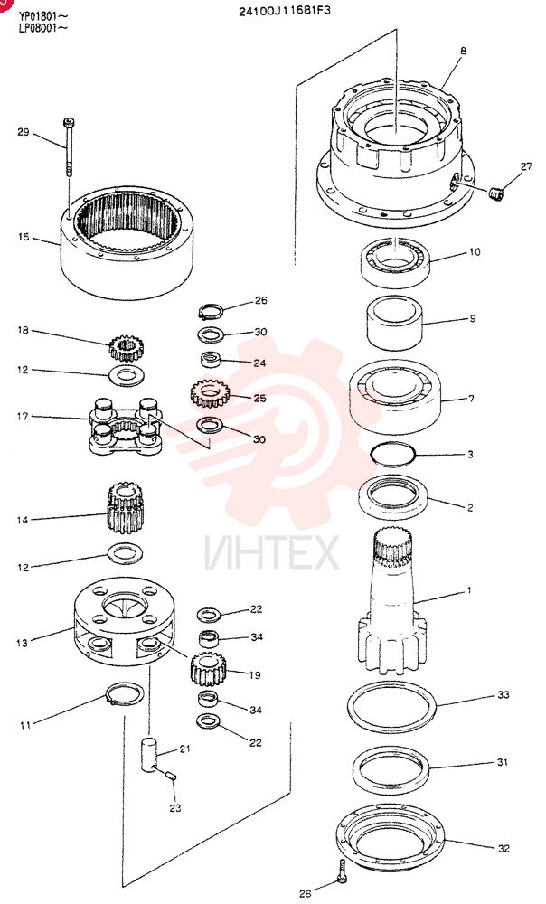 GEAR REDUCTION UNIT 24100J11681F3