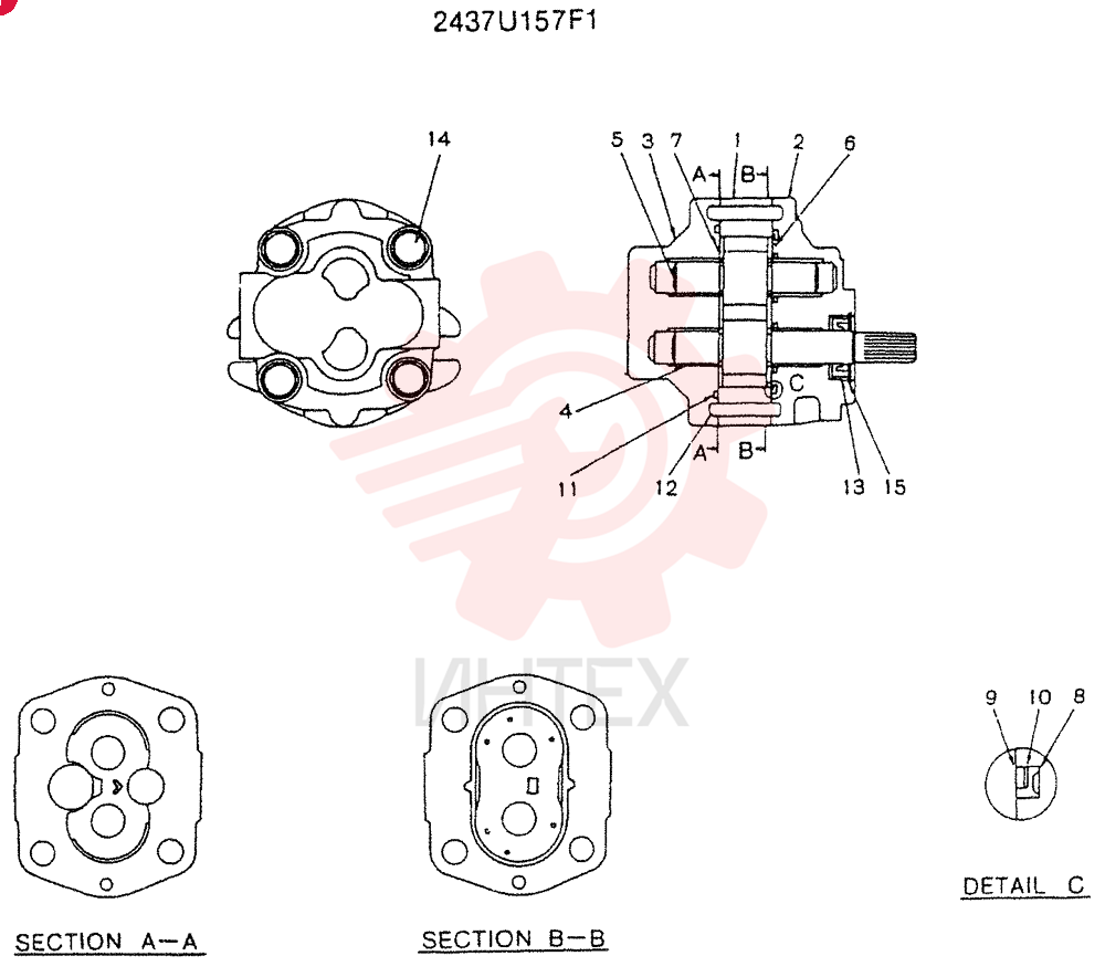 HYDRAULIC PUMP 2437U157F1