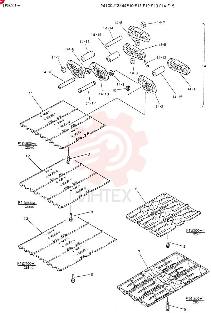INSTAL. CRAWLER TRACK 24100J12244F10